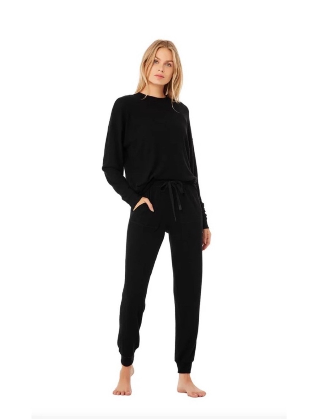Splendid Black Jogger Two Piece Matching Sweatsuit S/M